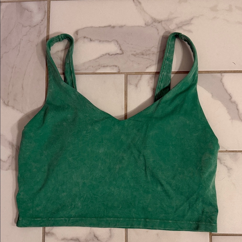 Aerie Offline Green V-Neck sport bra